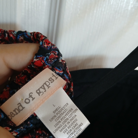 BAND OF GYPSIES CORSET FLORAL SPAGHETTI STRAPS JUMPSUIT WITH POCKETS SIZE L - Picture 8 of 9